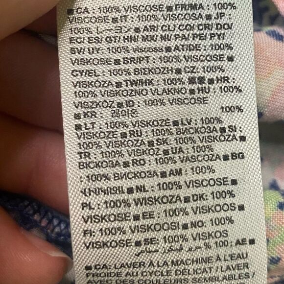 GAP Multicolor Floral Tiered Balloon Sleeve Midi Maternity Dress - Picture 12 of 12